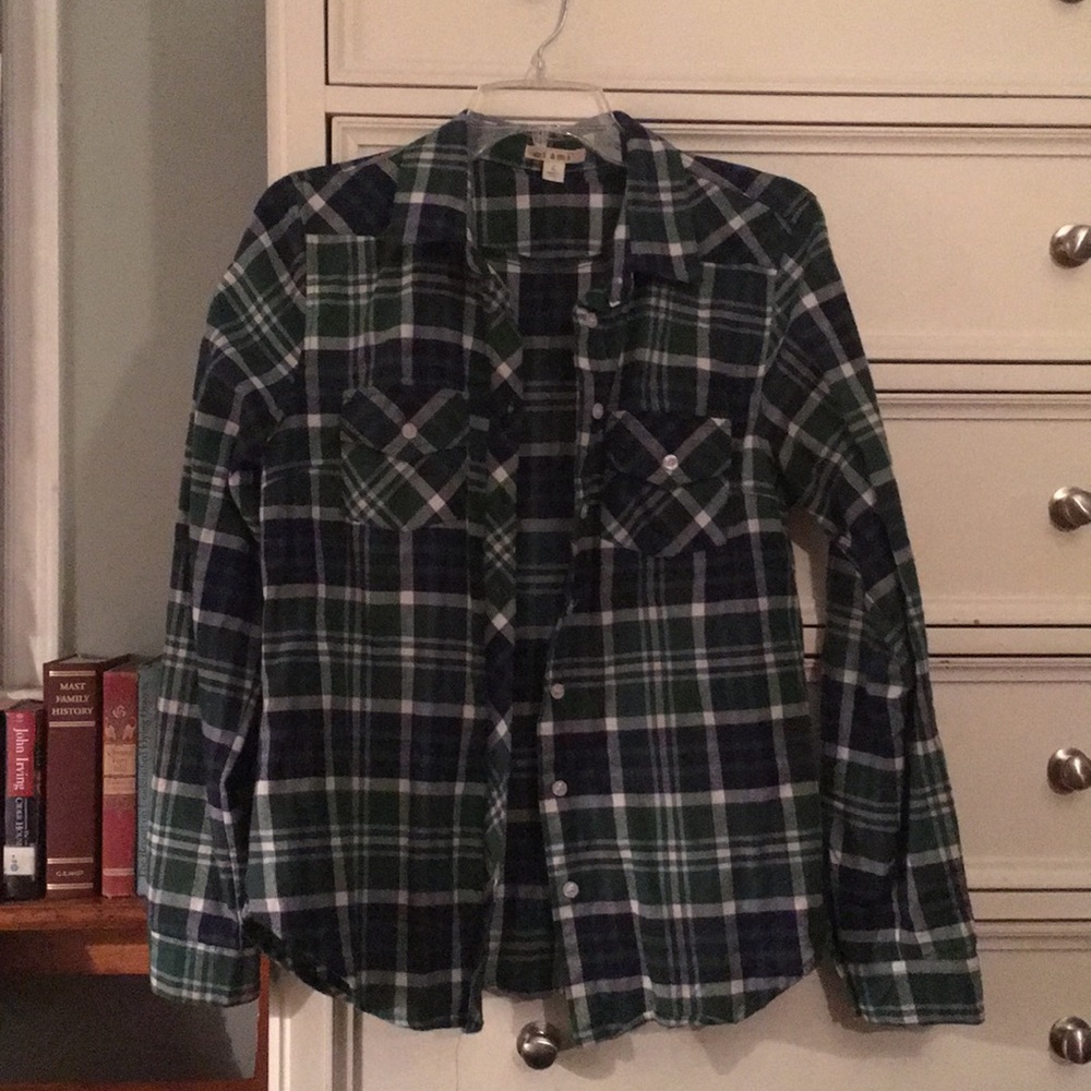 Francesca's plaid button up